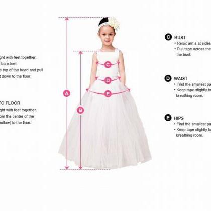 Slim A- Line Lace Flower Girl Dress Girl Party..