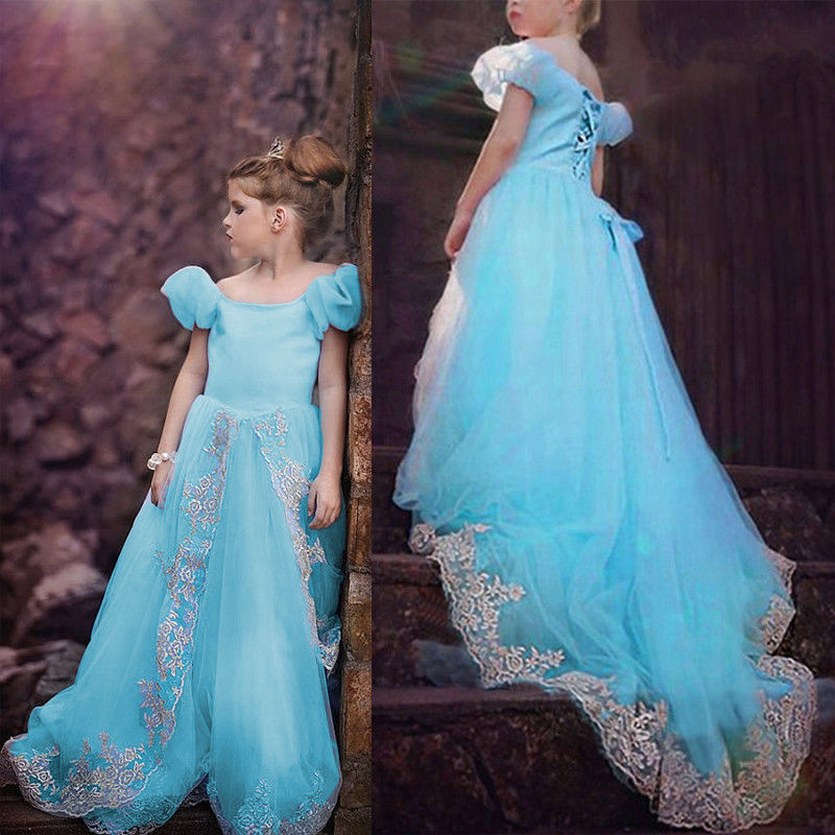 Flower Girl Dress Weddings Princess Toddler Prom Pageant Ball Gown