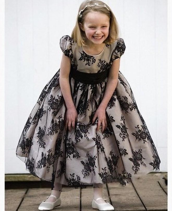 black lace dress kids