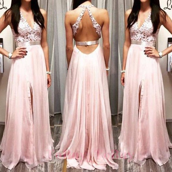 Hot Sale Prom Dress,slit Prom Dress,backless Prom Dress,Charming Prom